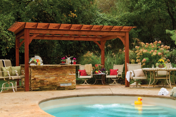 Traditional Pine Pergola by Kloter Farms