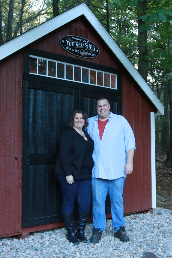 Vinnie & Beth with their Kloter Farms Pub Shed