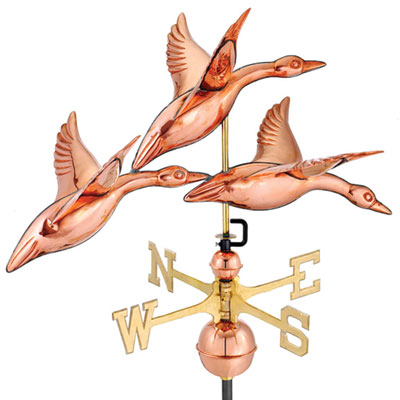 Full Size 3 Geese in Flight Weathervane