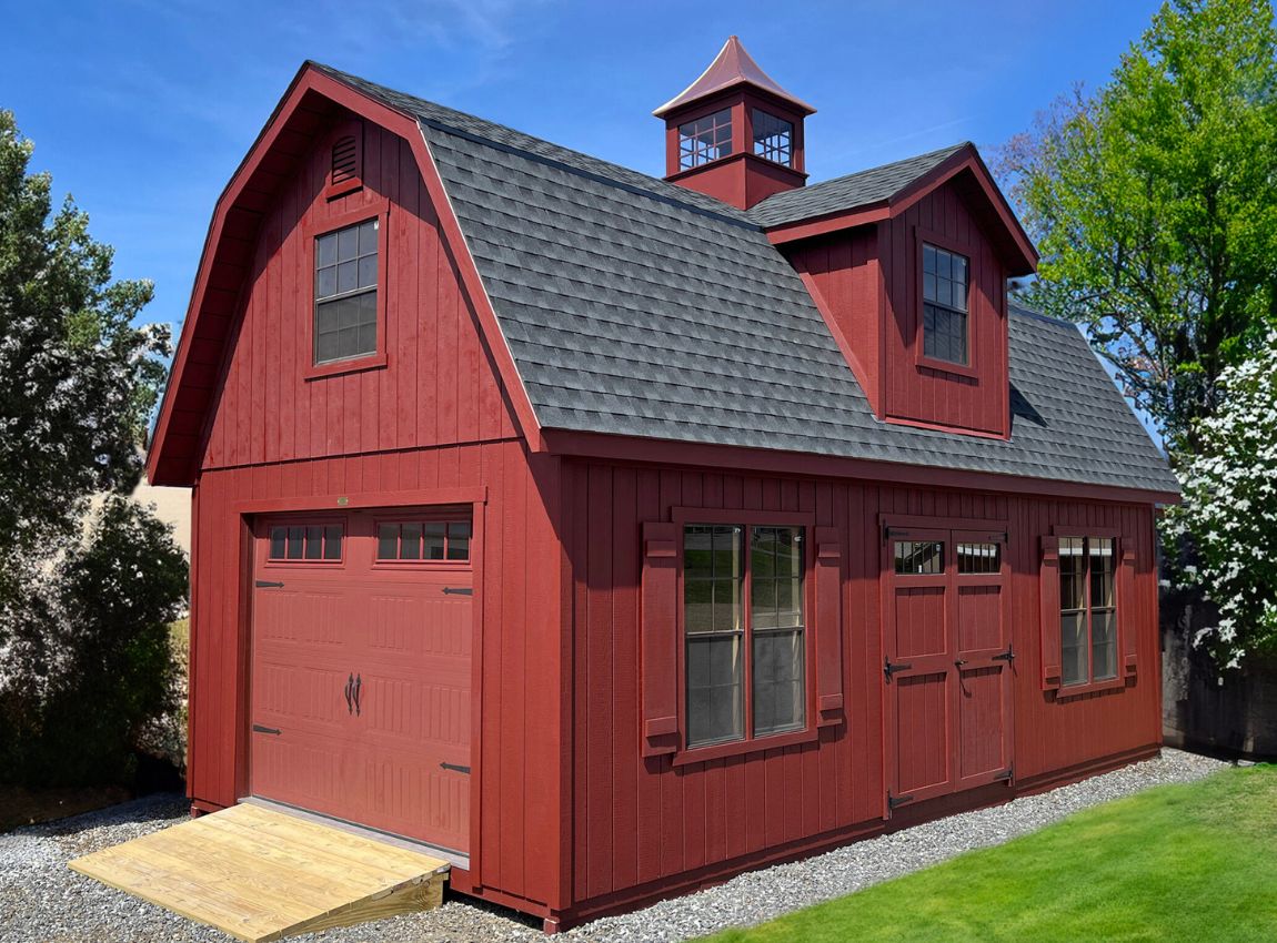 14' x 28' T1-11 Elite Dutch Garage #7408TL (Display Model)