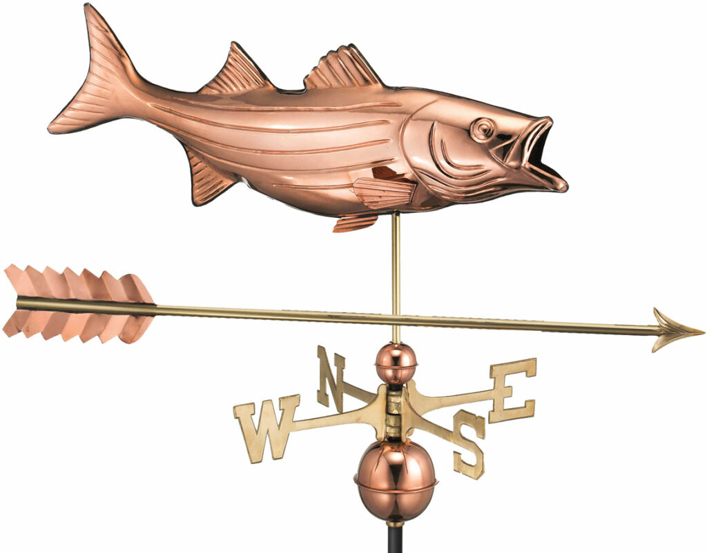 Full Size Bass with Arrow Weathervane