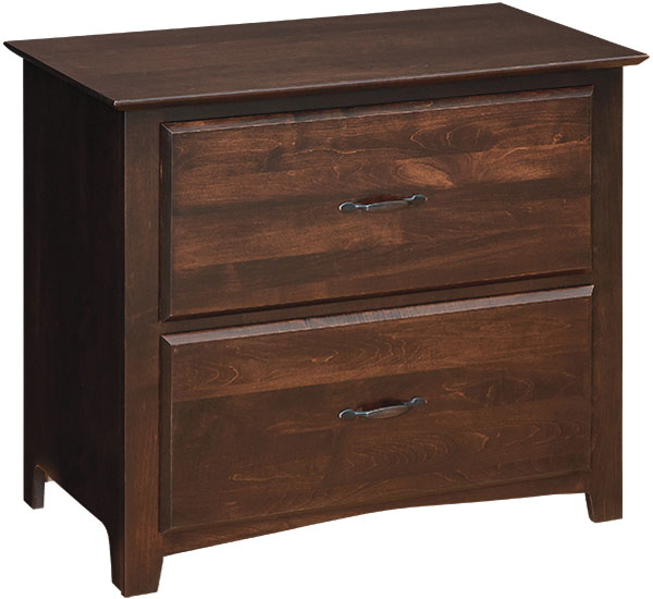 Brown Stone Shaker Lateral 2-Drawer File Cabinet