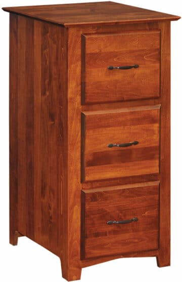 Brown Stone Shaker Vertical 3-Drawer File Cabinet