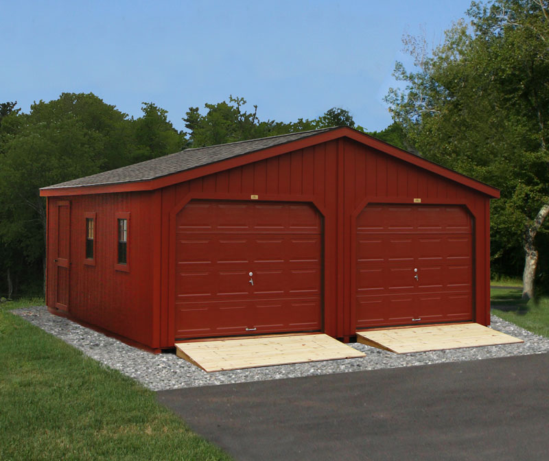New England Cottage Two-Car Garage (T1-11)