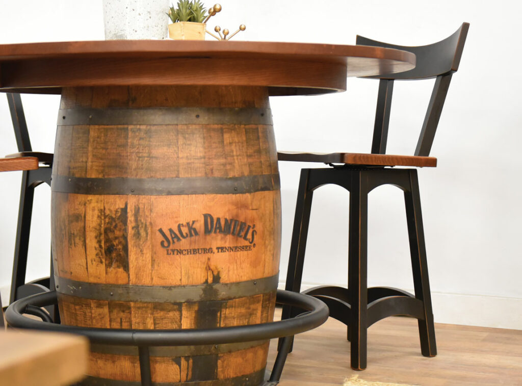 Whiskey Barrel 24" Bar Chair