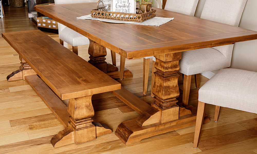Bellport Dining Table, Wesley Parsons Chairs, Bellport Bench