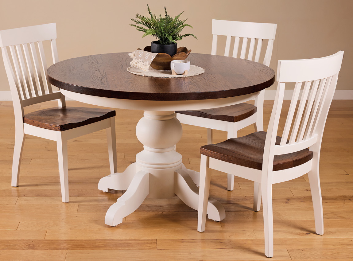 Branson Farmhouse Single Pedestal Table