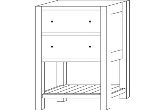 Charleston 24" 1-Drawer Vanity Cabinet