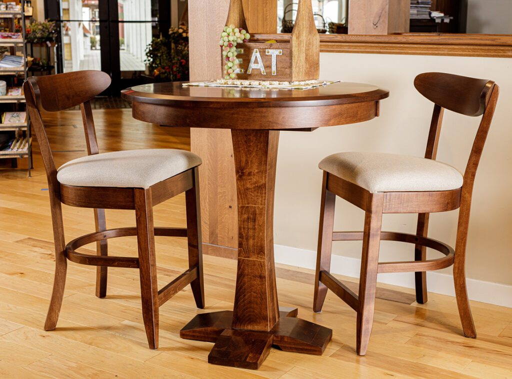 Charlotte Pedestal Counter Height Table