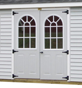 Raised Panel Doors with Arch Glass