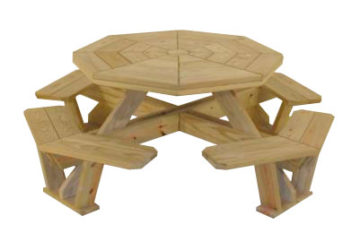 Pressure Treated Octagonal Picnic Table