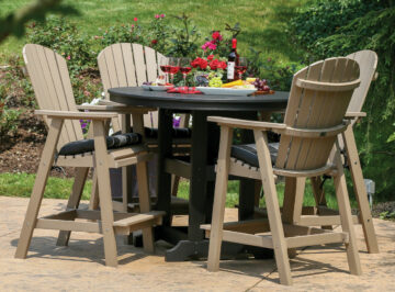 Island Round Bar Table & Comfo-Back Chair Set
