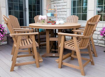 Island Round Counter Table & Comfo-Back Chair Set