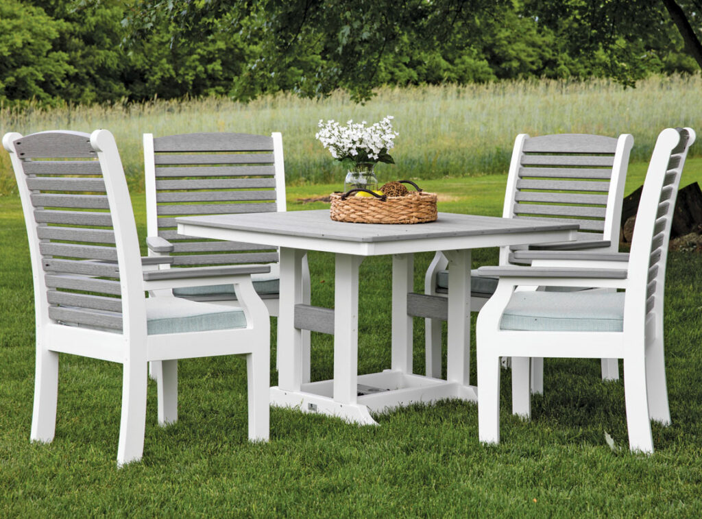 Island Square Classic Dining Table & Classic Terrace Chair Set