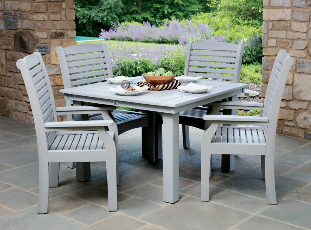 Island Square Classic Dining Table & Classic Terrace Chair Set