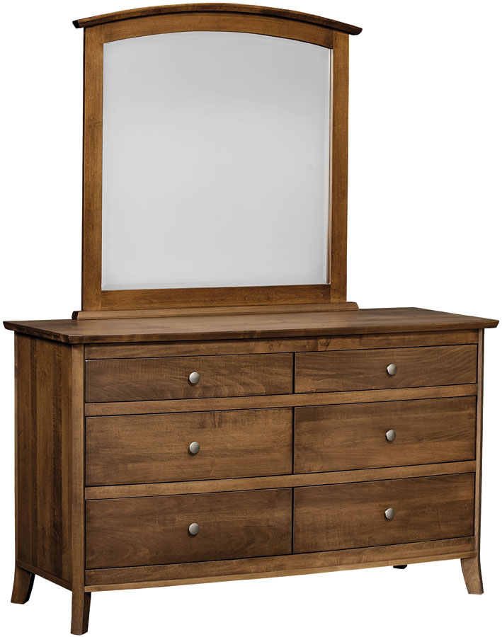 Lyra 6-Drawer Dresser with Dresser Mirror