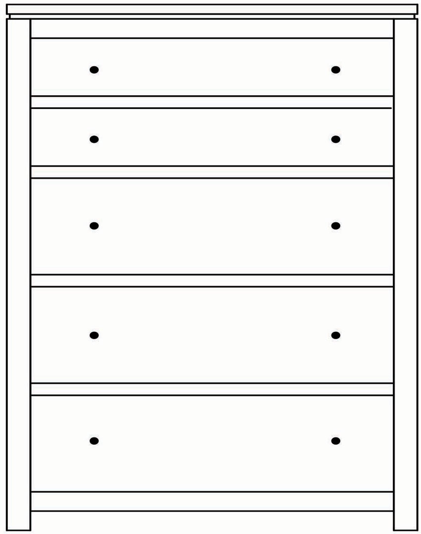 Lakemont 5-Drawer High Boy