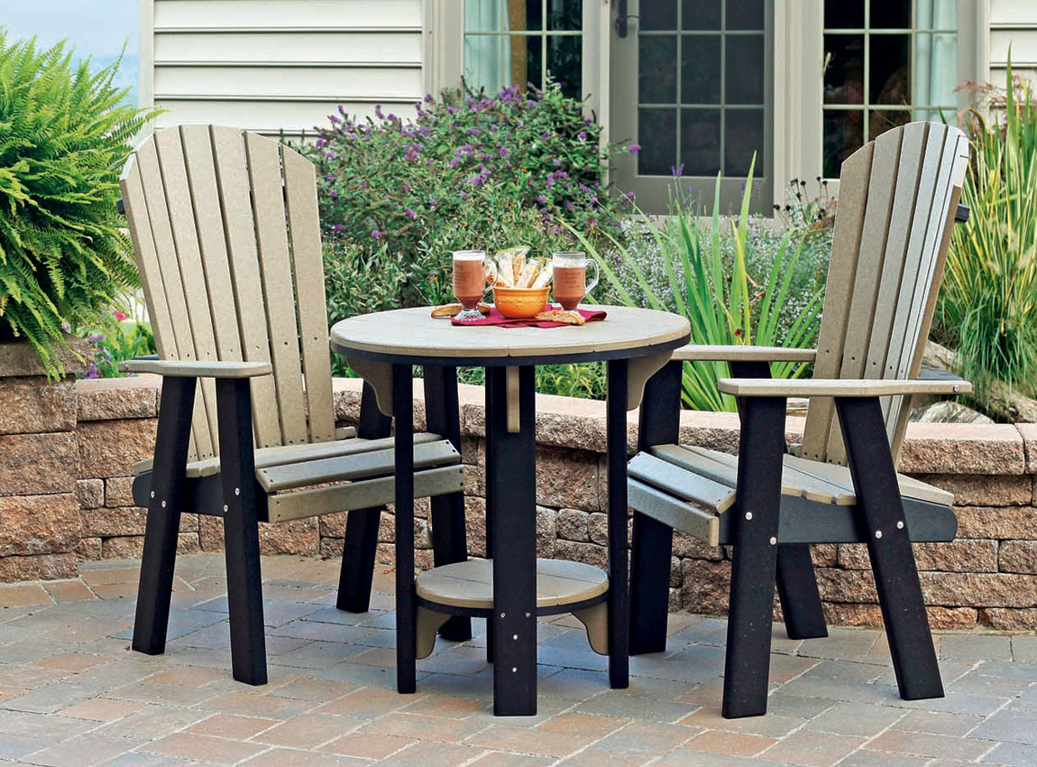Leisure Small Round Dining Table & Bistro Chair Set