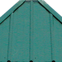 Ribbed Metal Roof – Green