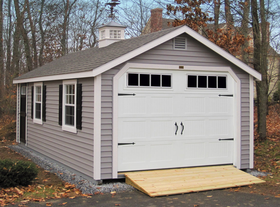 New England Cottage One-Car Garage (Vinyl)