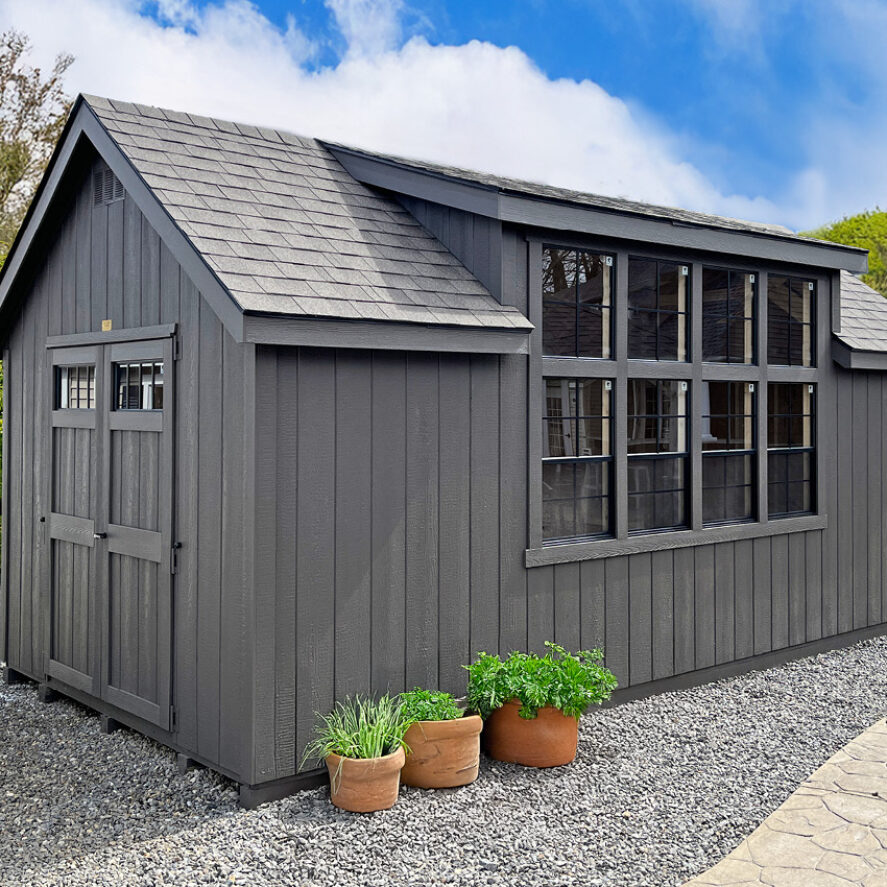 New England Colonial Shed with Country Dormer (T1-11) Sale CT, MA