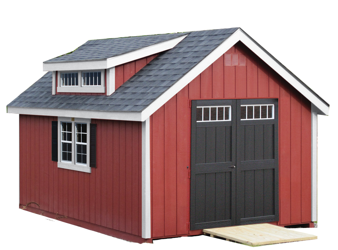 New England T-1-11 Colonial Shed With Dormer