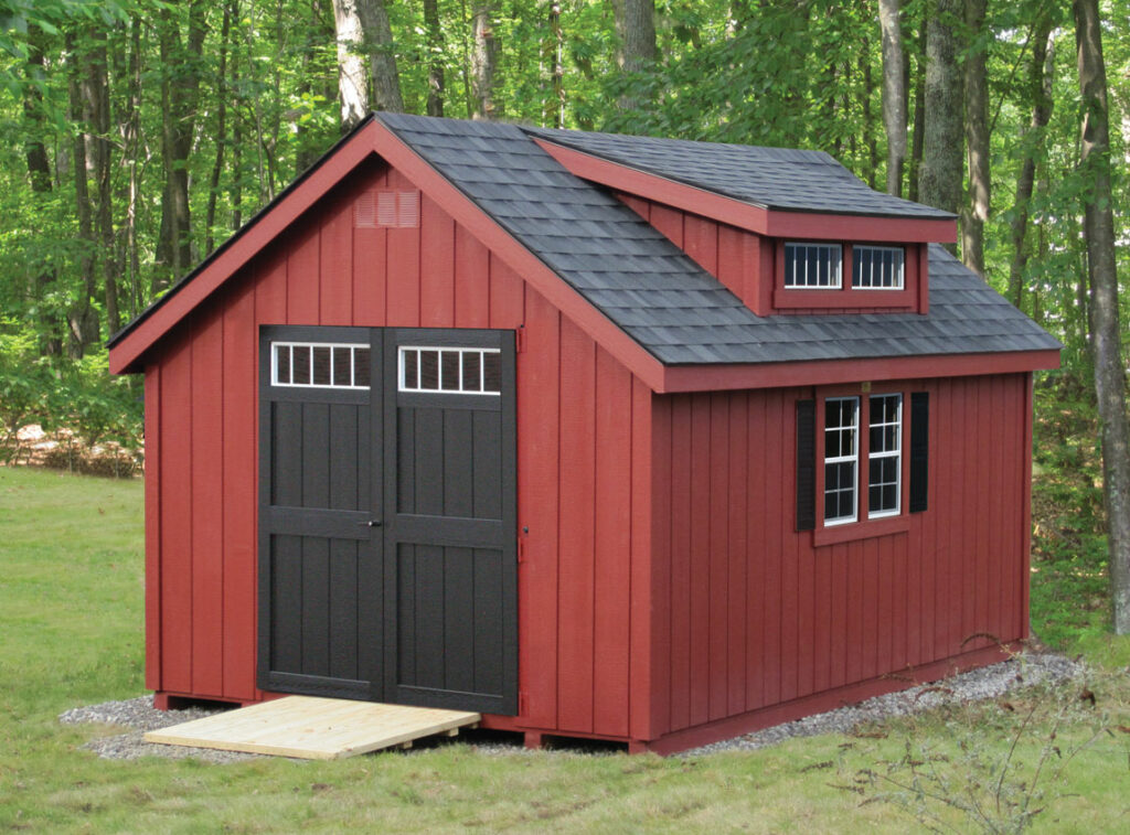 New England Colonial Shed with Dormer (T1-11)