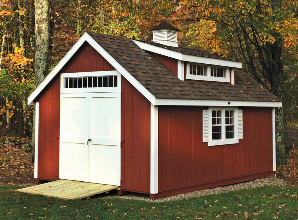 New England Colonial Shed with Dormer (T1-11)
