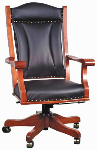 Desk Chair with Wood Arms