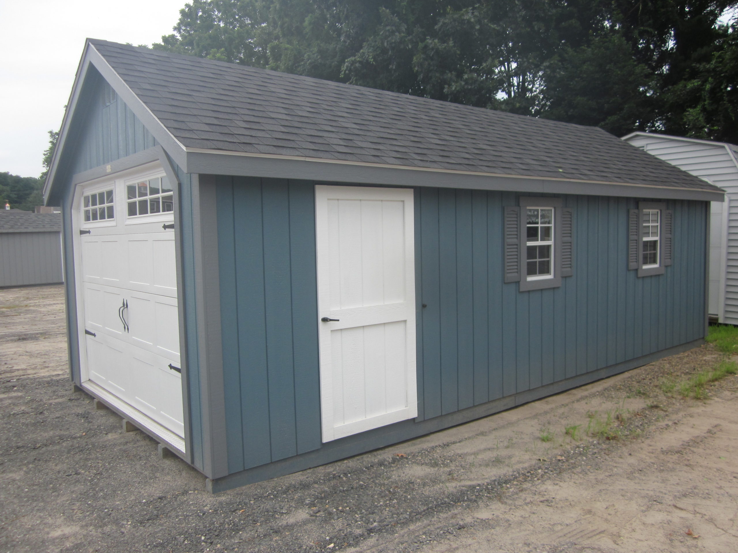 12' x 24' T-1-11 New England Cape Garage $10872
