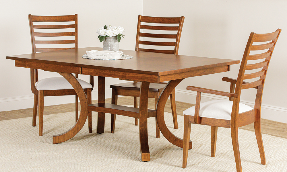 Ryker Double Pedestal Dining Table, Copley Chairs