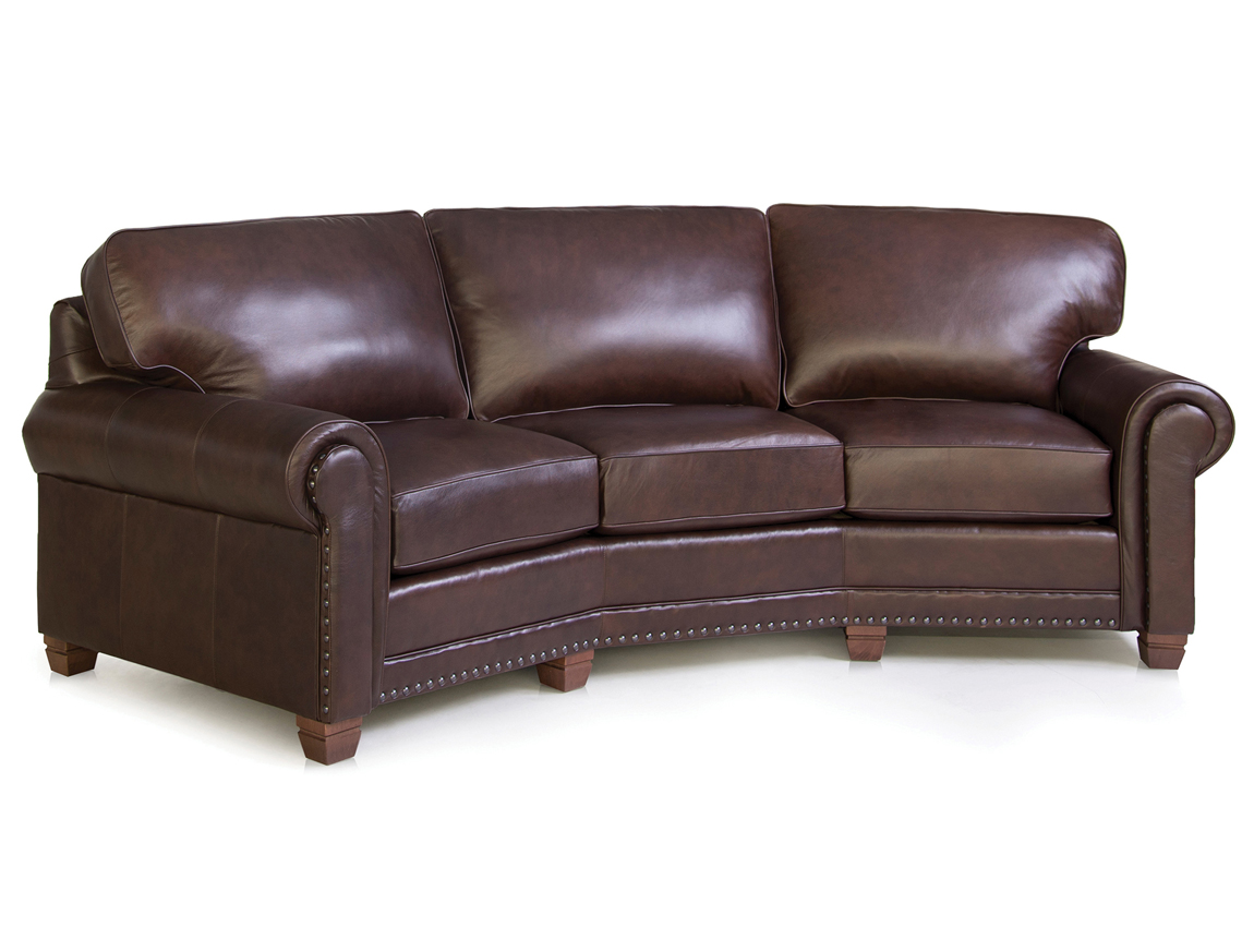 Smith Brothers 393 Conversation Sofa in Leather