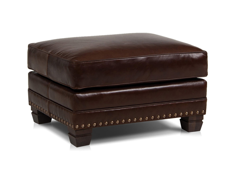 Smith Brothers 393 Ottoman in Leather