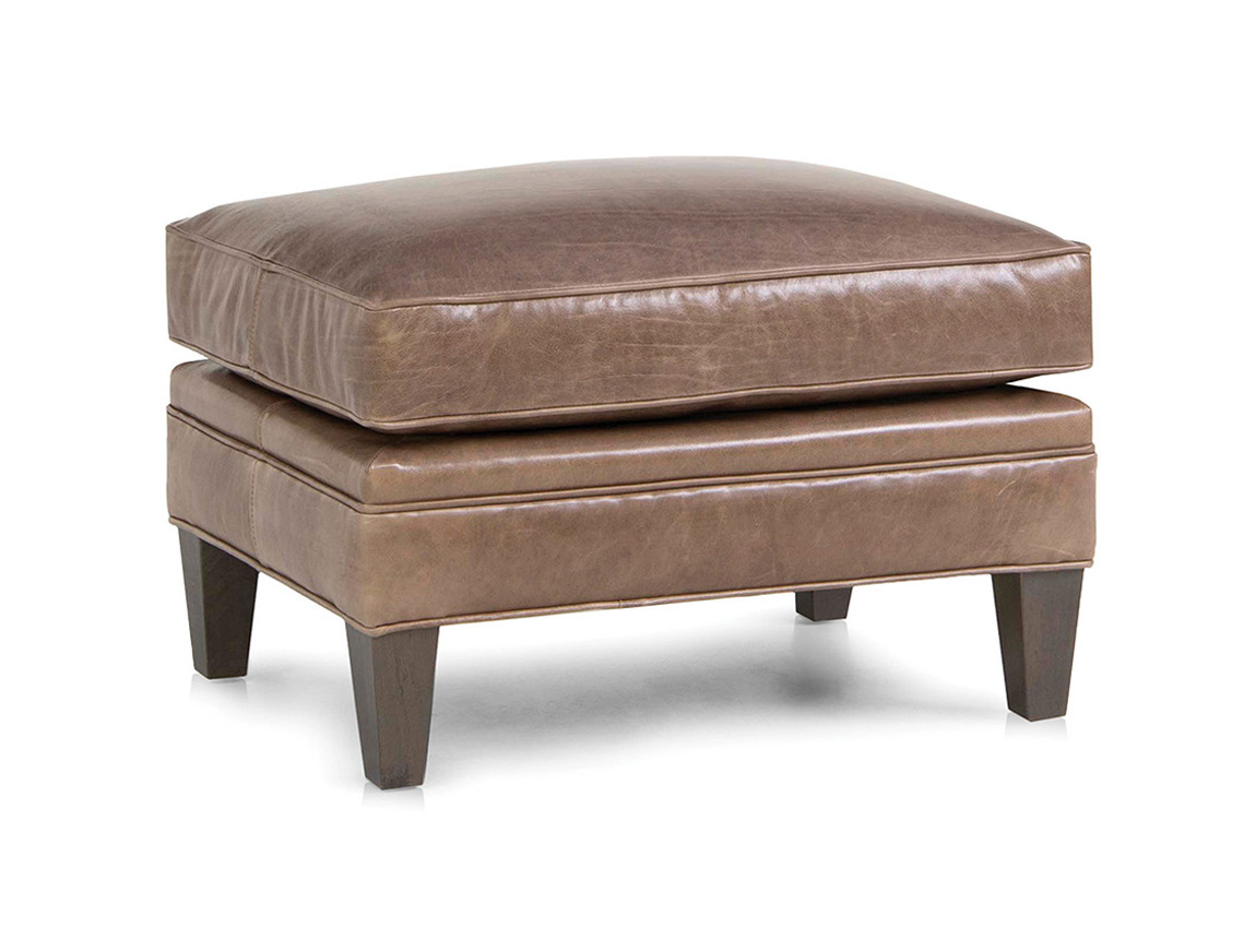 Smith Brothers 527 Ottoman in Leather