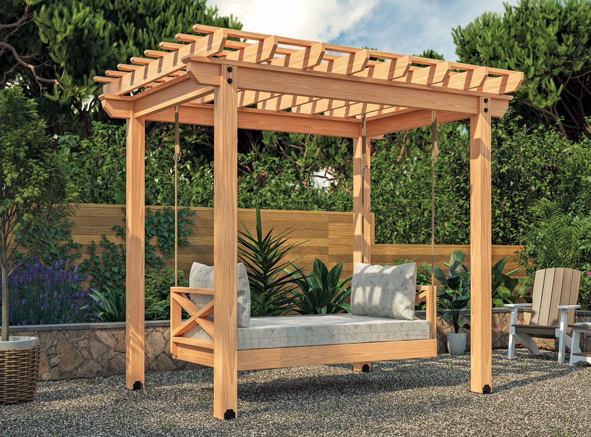 Solace Build-Your-Own Daybed Pergola (Cedar)