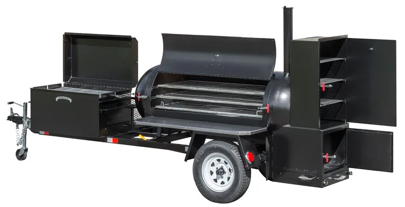 Tank Smoker Trailer with Grill