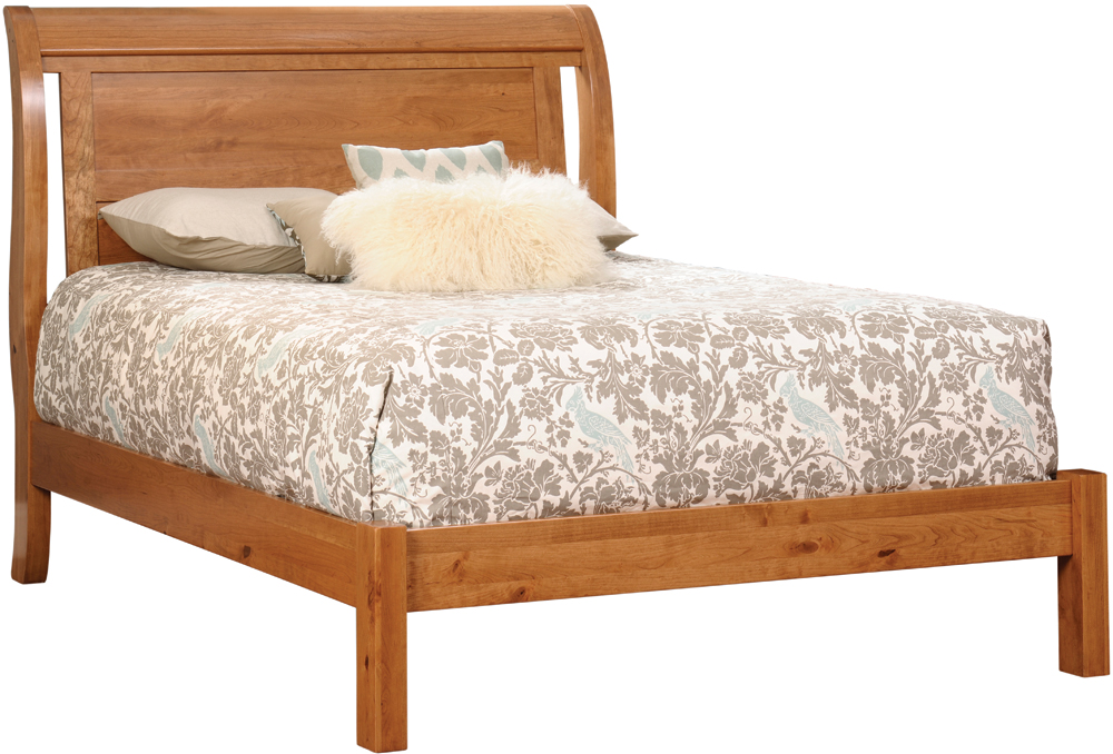 Trumbull Sleigh Bed with Low Footboard