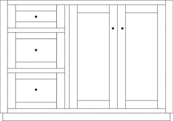 Topeka 24" 1-Door Vanity Cabinet