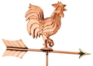 Polished Copper Rooster Weathervane #802P