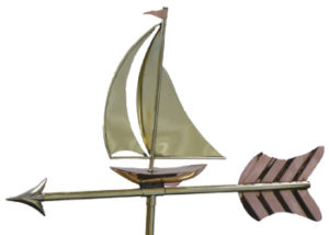 Polished Copper Sailboat Weathervane #8803P