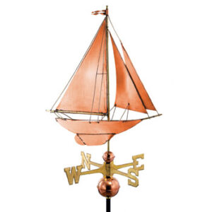 Polished Copper Racing Sloop Weathervane #909P