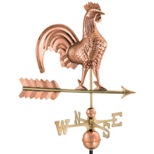 Polished Copper Rooster Weathervane #501P