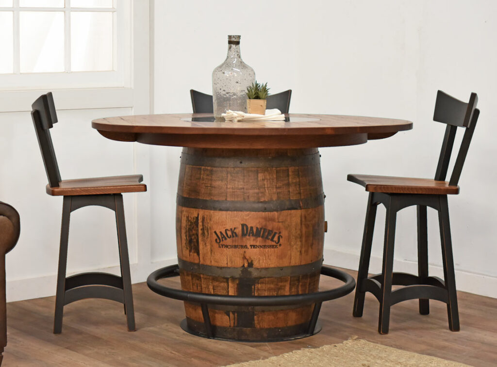 Whiskey Barrel Pub Table & Stool Set