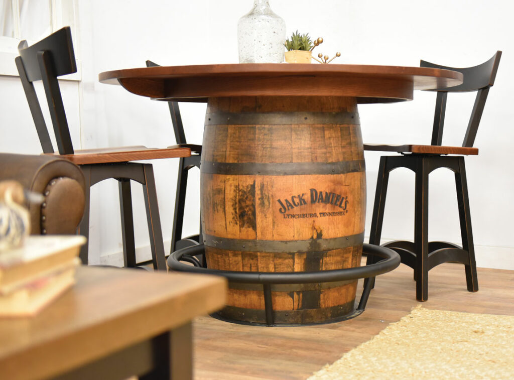 Whiskey Barrel Pub Table & Stool Set