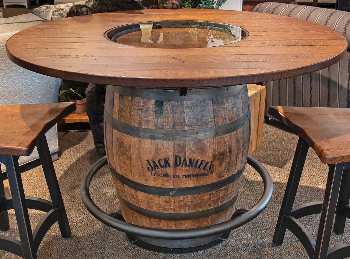 Whiskey Barrel Pub Table