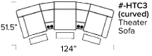 Elran Chloe Theater Sectional Dimensions