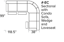 Elran Gabe Sectional Dimensions