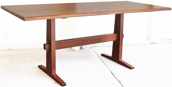 Minimalist modern hardwood table