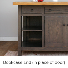 Bookcase End (in place of doors/drawers)