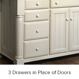 3 Drawers in Place of Door
